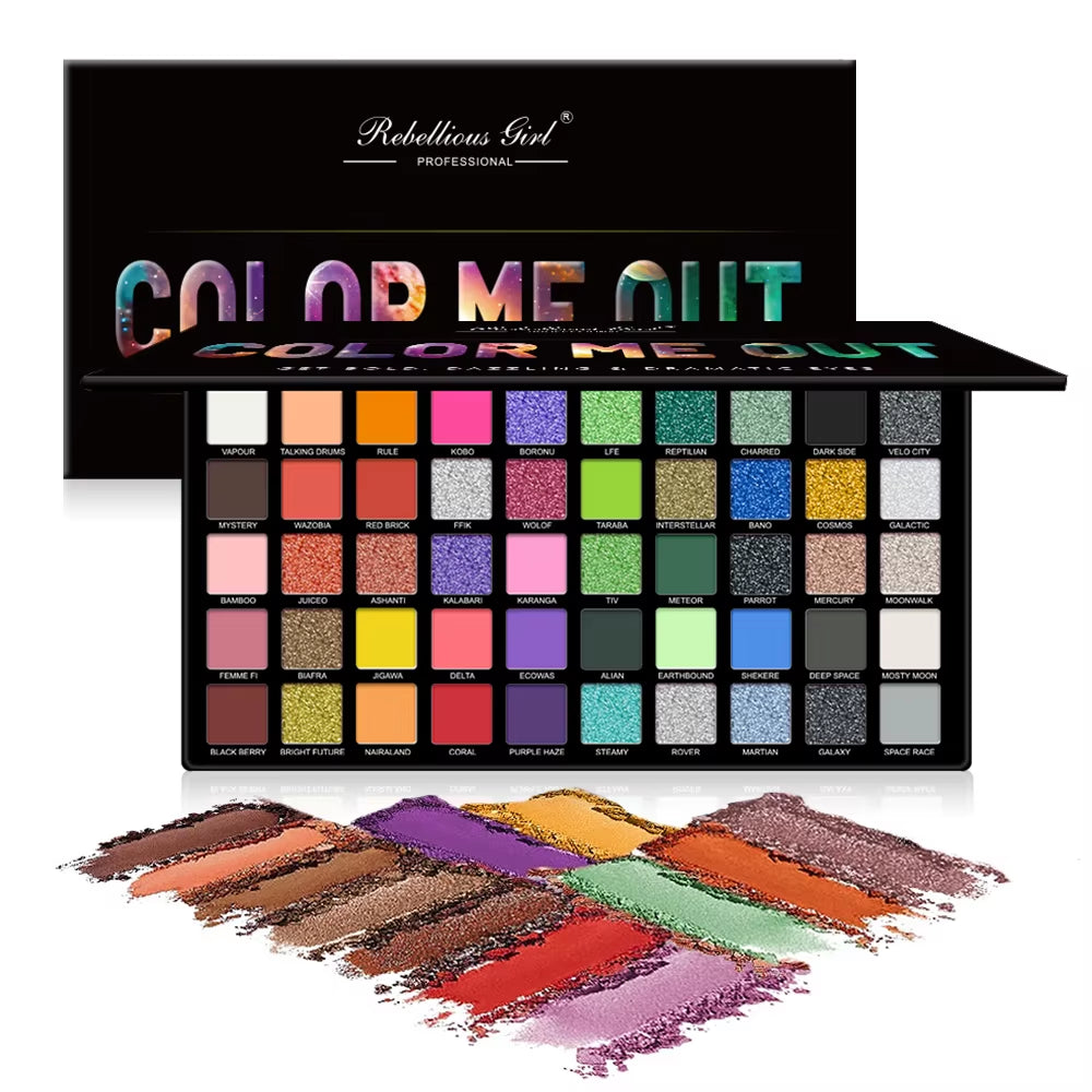 50Color Eye Shadow Palette Matte Shimmer Makeup Plate Highly Colored Color Powder Durable Waterproof Eye Shadow Makeup Cosmetics