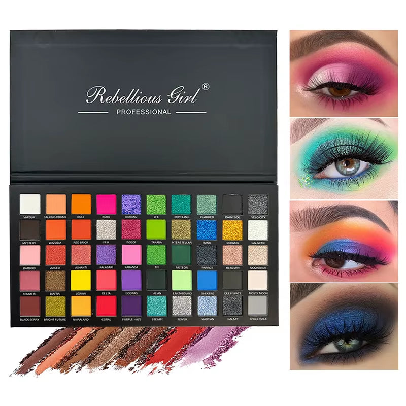 50Color Eye Shadow Palette Matte Shimmer Makeup Plate Highly Colored Color Powder Durable Waterproof Eye Shadow Makeup Cosmetics