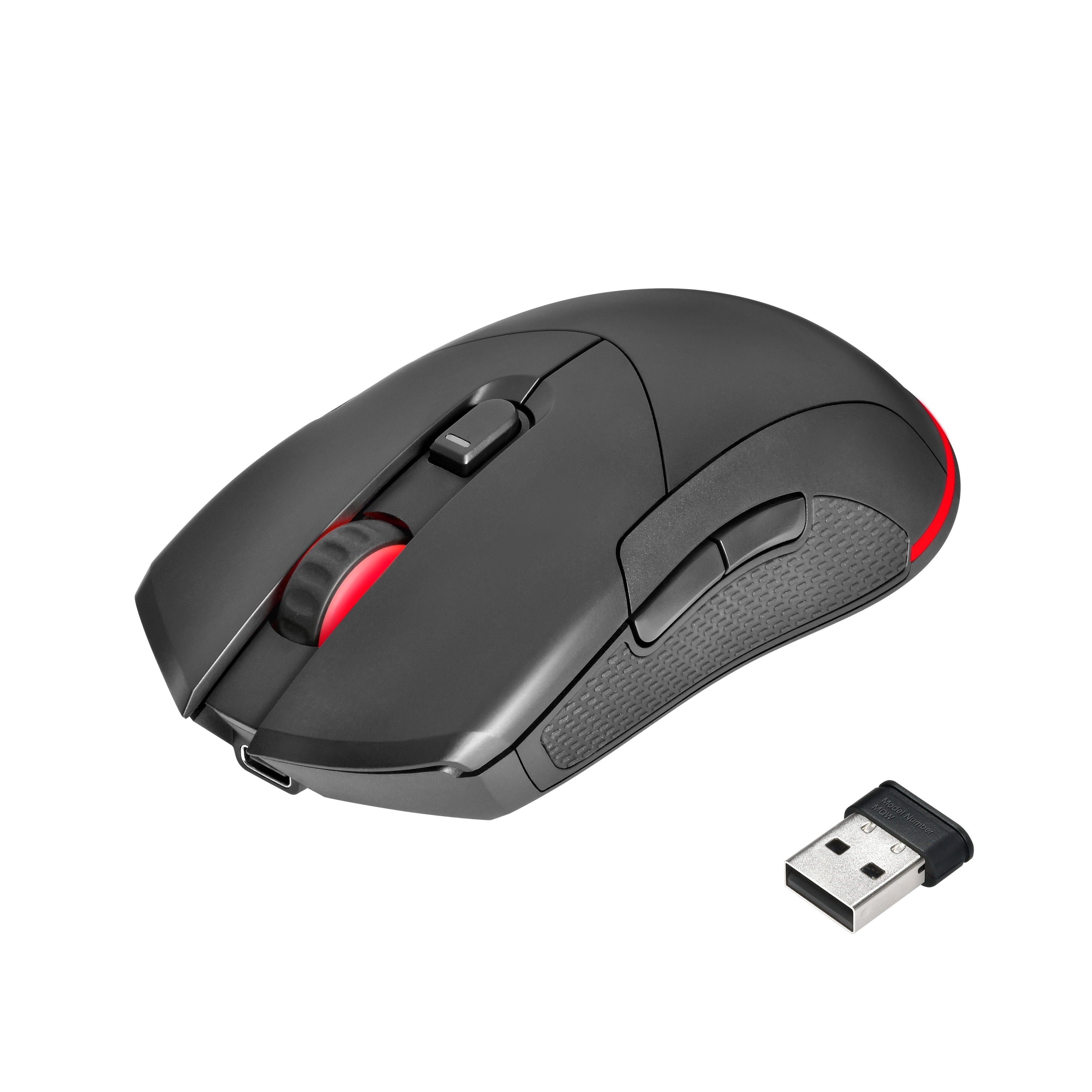Rechargeable Wireless Gaming Mouse with LED Lighting, 8 Programmable Buttons