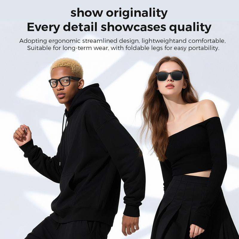 AI Smart Glasses with 800W Sony Camera | Openai Recognition, 1080P Anti-Shake Video, Real-Time Translation & Long Battery Life