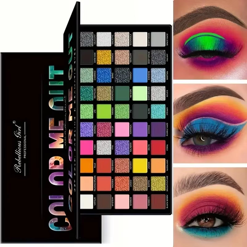 50Color Eye Shadow Palette Matte Shimmer Makeup Plate Highly Colored Color Powder Durable Waterproof Eye Shadow Makeup Cosmetics