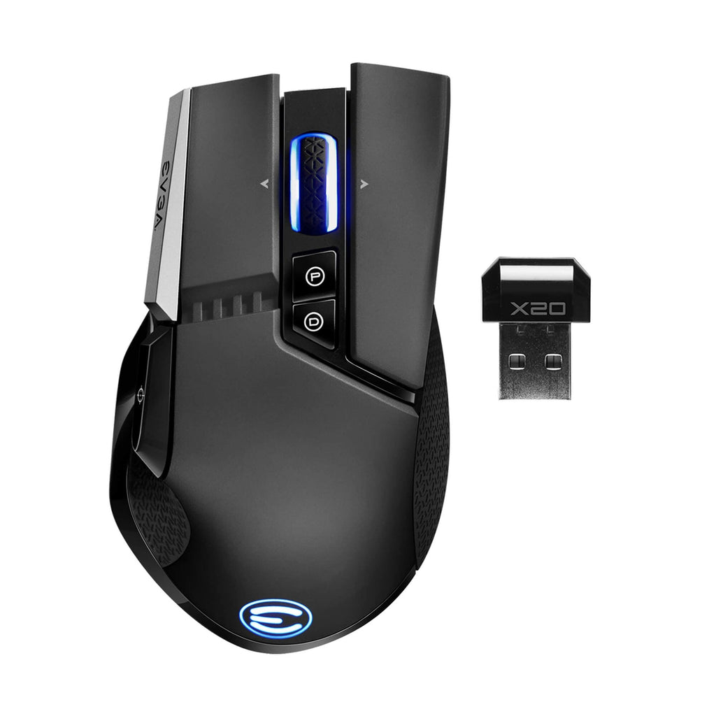 EVGA X20 Wireless Gaming Mouse 16000 DPI RGB Customizable 5 Profiles Black