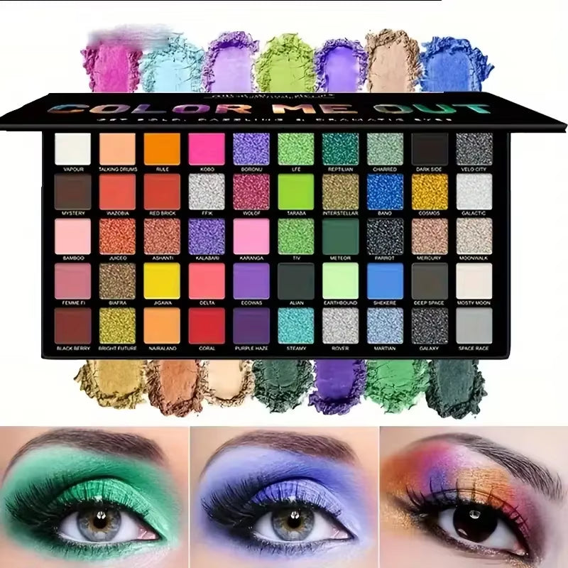 50Color Eye Shadow Palette Matte Shimmer Makeup Plate Highly Colored Color Powder Durable Waterproof Eye Shadow Makeup Cosmetics